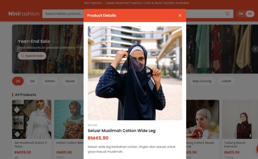 E-commerce website