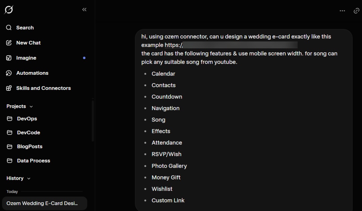 Grok prompt to use Ozem MCP