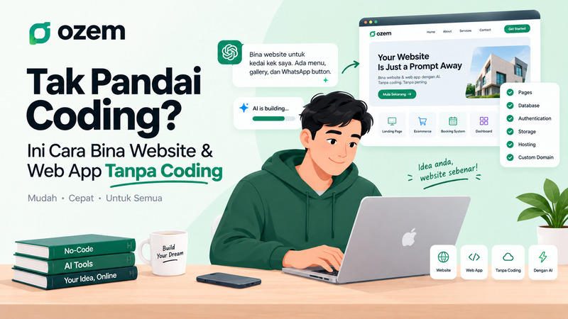 Tak Pandai Coding? Ni Cara Bina Website & Web App Tanpa Coding