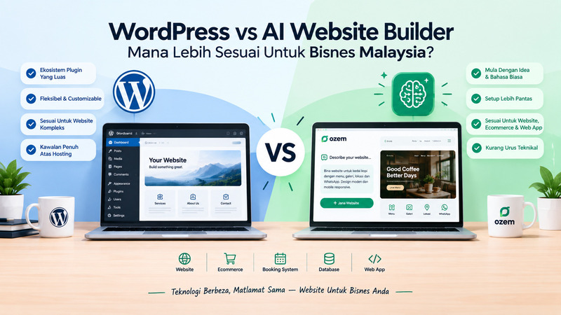 WordPress vs AI Website Builder: Mana Lebih Sesuai Untuk Bisnes Malaysia?
